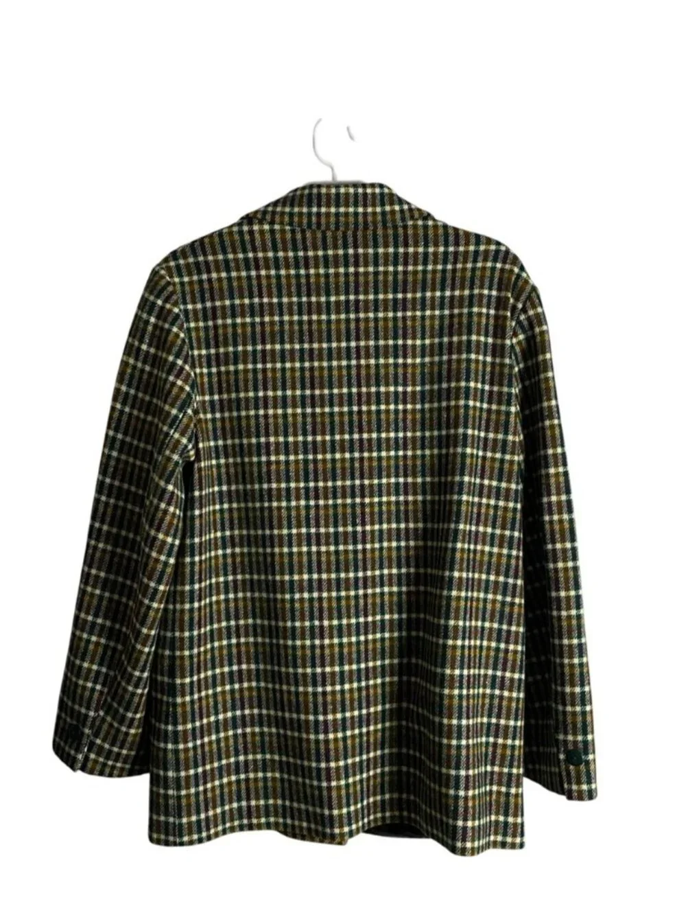 Vintage 90's Donnybrook Double-Breasted Notch Lapel Wool Plaid Blazer
